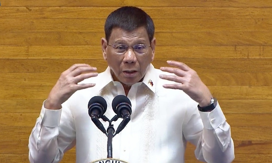 President Rodrigo Duterte gives his last State of the Nation Address at the House of Representatives on July 26, 2021. (PCOO screen grab)