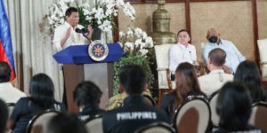President Rodrigo Roa Duterte delivers his speech during the recognition of the 31st SEA Games Medalists at the Malacañan Palace on May 31, 2022. The Philippines hauled a total of 226 medals in the 31st SEA Games in Hanoi, Vietnam, finishing in fourth among 11 nations. ACE MORANDANTE/ PRESIDENTIAL PHOTO