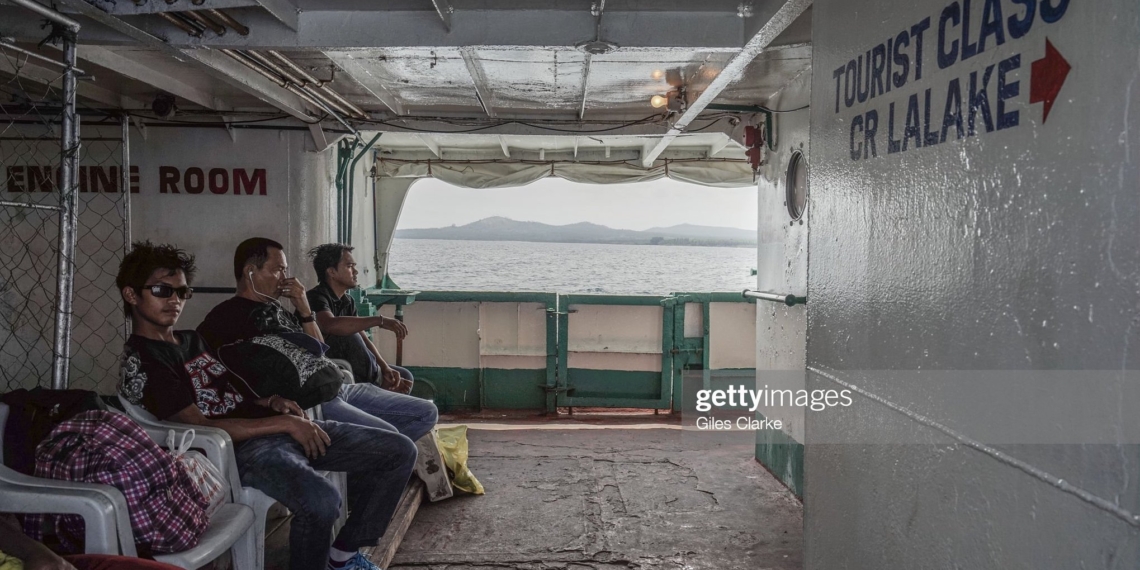 ISABELA CITY, BASILAN - MARCH 27: Passengers from Zamboanga City take a passenger ferry to Isabela City in Basilan Island of the Sulu Archipelago. March 27, 2015. (Photo by Giles Clarke/Getty Images)
