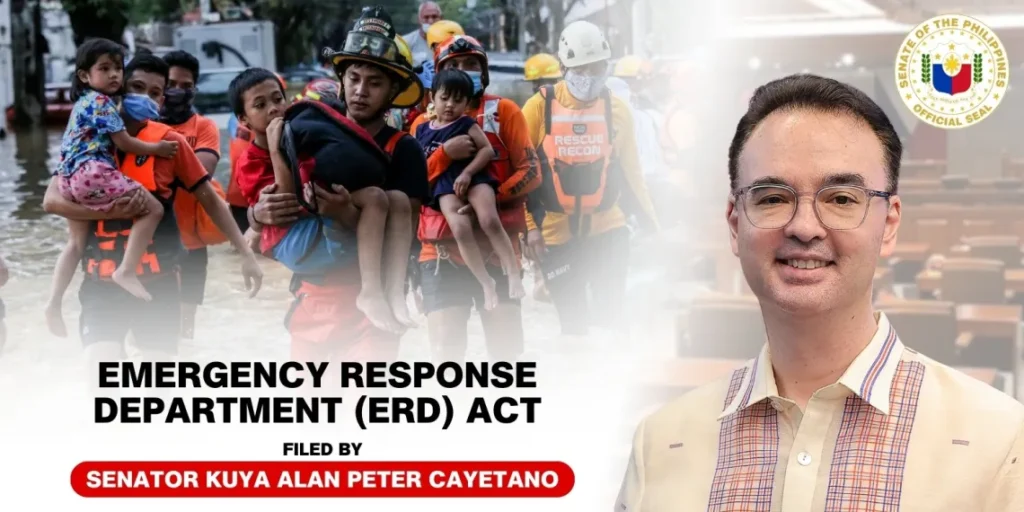 Emergency Response Department (ERD) Act filed by Senator Alan Peter Cayetano