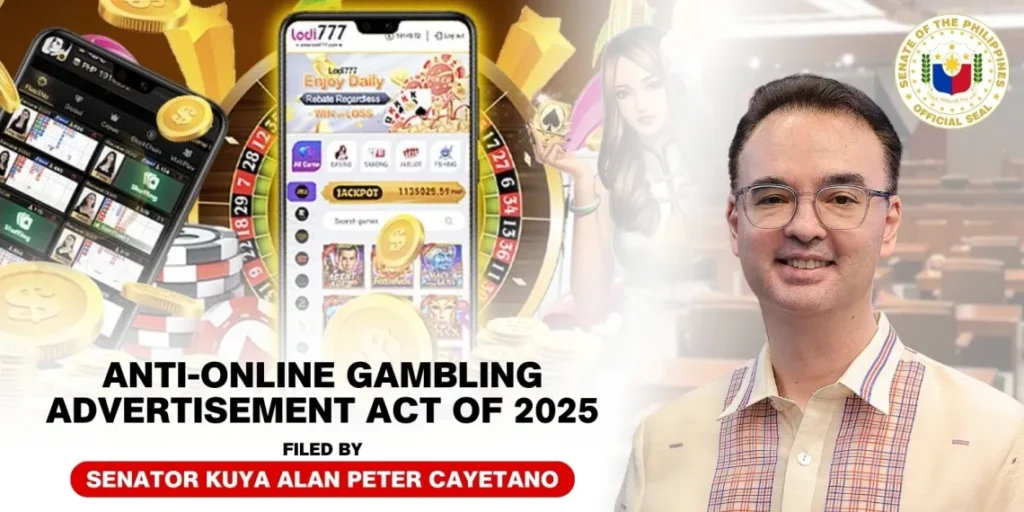 SBN 109: Anti-Online Gambling Advertisement Act of 2025 filed by Senator Alan Cayetano