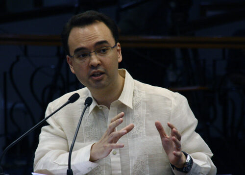 Alan Peter Cayetano speaks passionately, using hand gestures, advocating for policies, and engaging in public discourse with conviction.