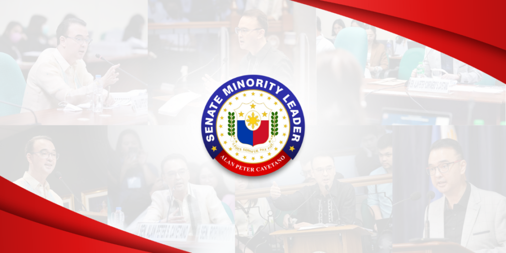 Alan Peter Cayetano - Senate Minority Leader Banner