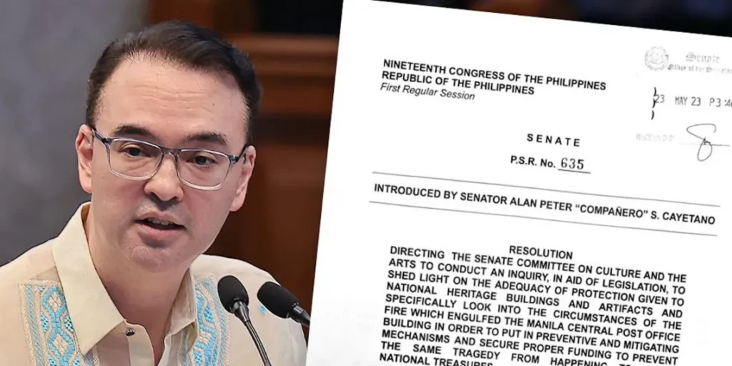 Manila Central Post Office fire ‘a wake-up call’ on need to protect heritage buildings, artifacts | Alan Peter Cayetano