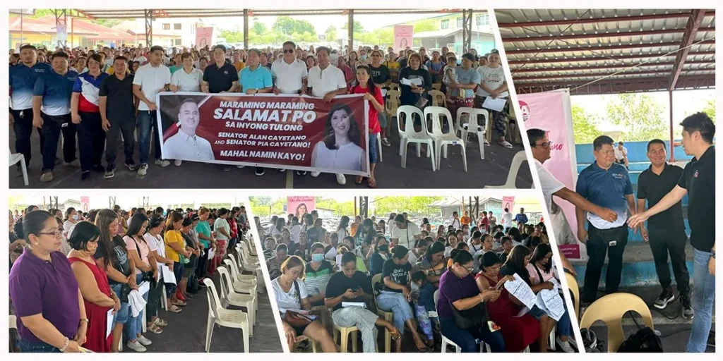 Residents of Floridablanca, Pampanga receive livelihood aid from Senators Alan and Pia