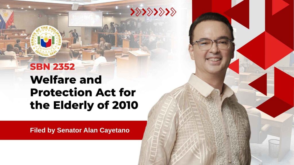 SBN 2352 - Welfare and Protection Act for the Elderly of 2010