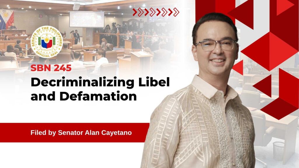 SBN 245 - Decriminalizing Libel and Defamation