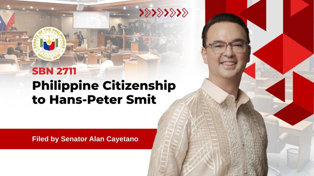 SBN 2711 - Philippine Citizenship to Hans-Peter Smit