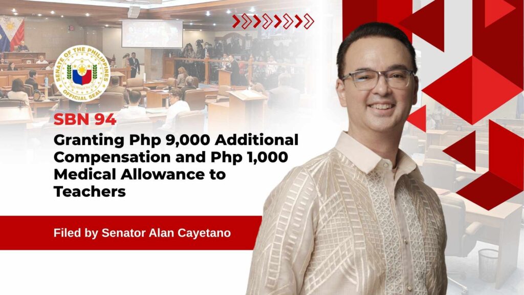 SBN 94 - Granting Php 9,000 Additional Compensation and Php 1,000 Medical Allowance to Teachers
