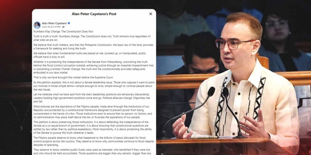 Statement of Senate President Alan Peter S. Cayetano | June 16