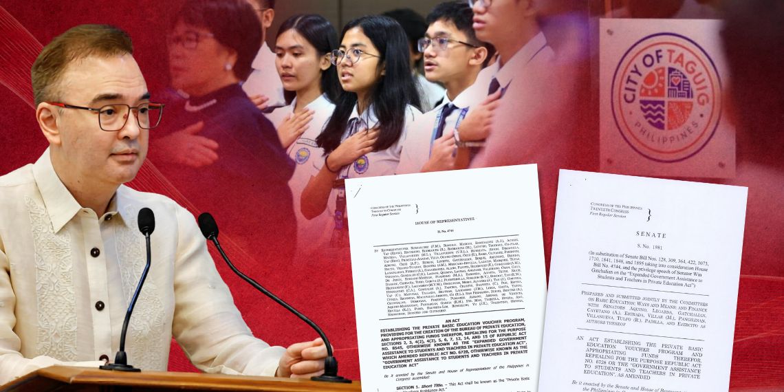 Private education voucher bill based on Cayetano proposal, Taguig model up for ratification