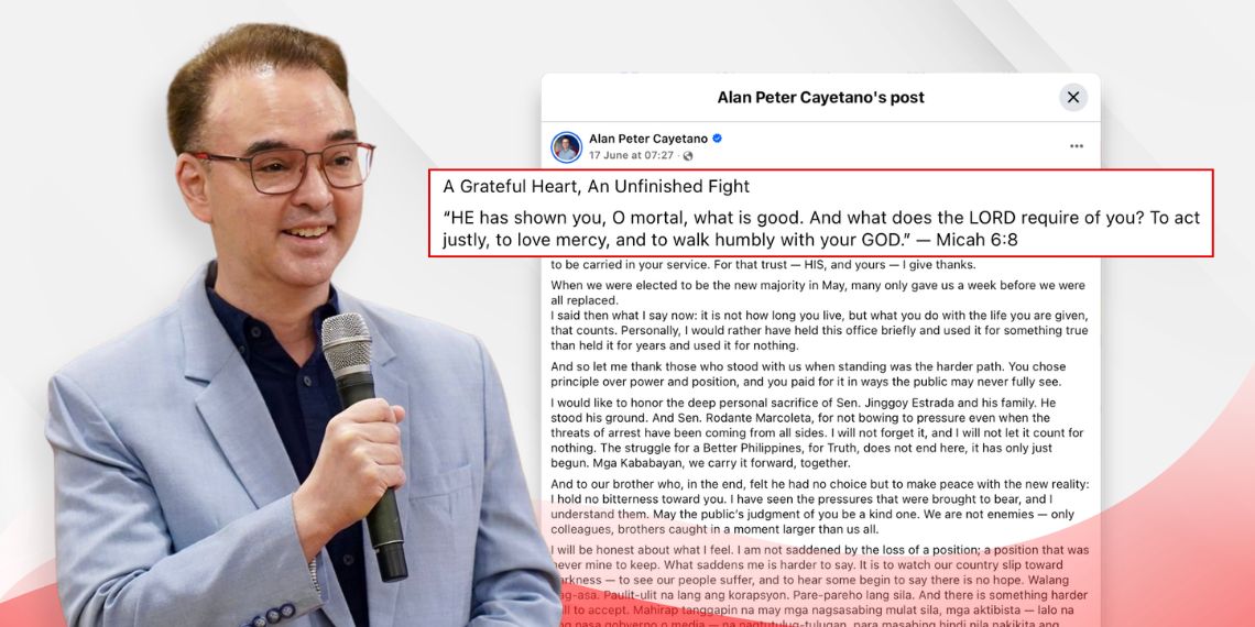 Statement of Senate Minority Leader Alan Peter S. Cayetano | June 17