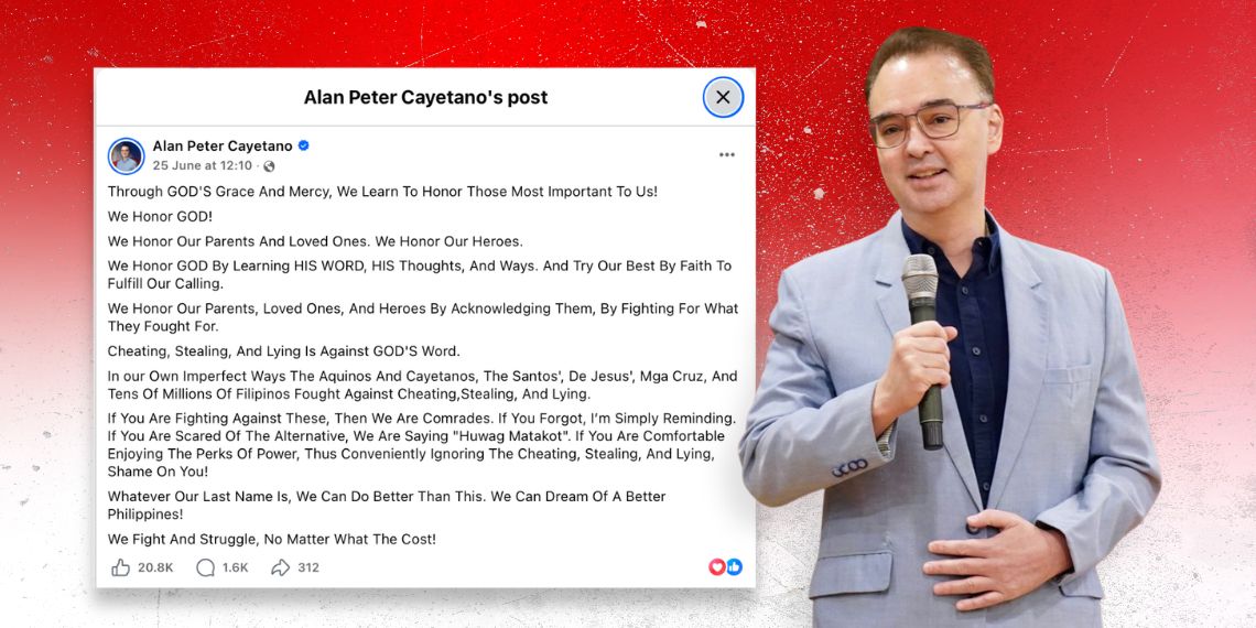 Statement of Senate Minority Leader Alan Peter S. Cayetano | June 25