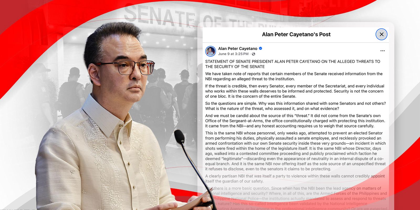 Statement of Senate President Alan Peter S. Cayetano | June 9