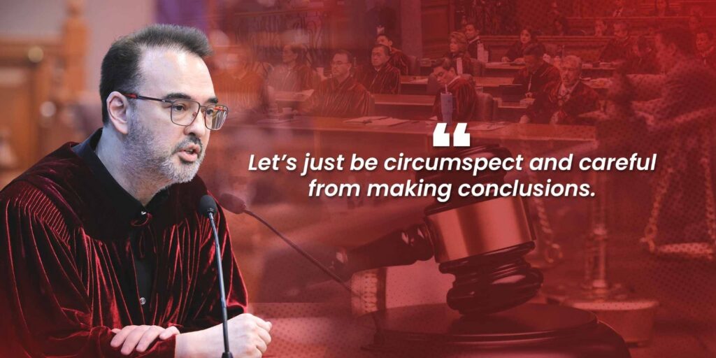 Cayetano to senator-judges: Let’s be ‘fair, careful’ in drawing conclusions from Duterte, Marcos family statements
