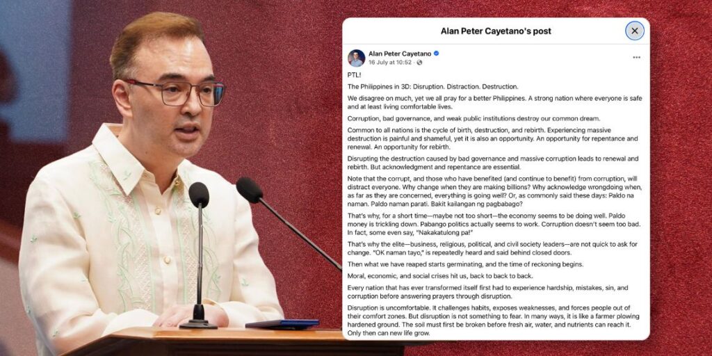 Statement of Senate Minority Leader Alan Peter S. Cayetano | July 16, 2026