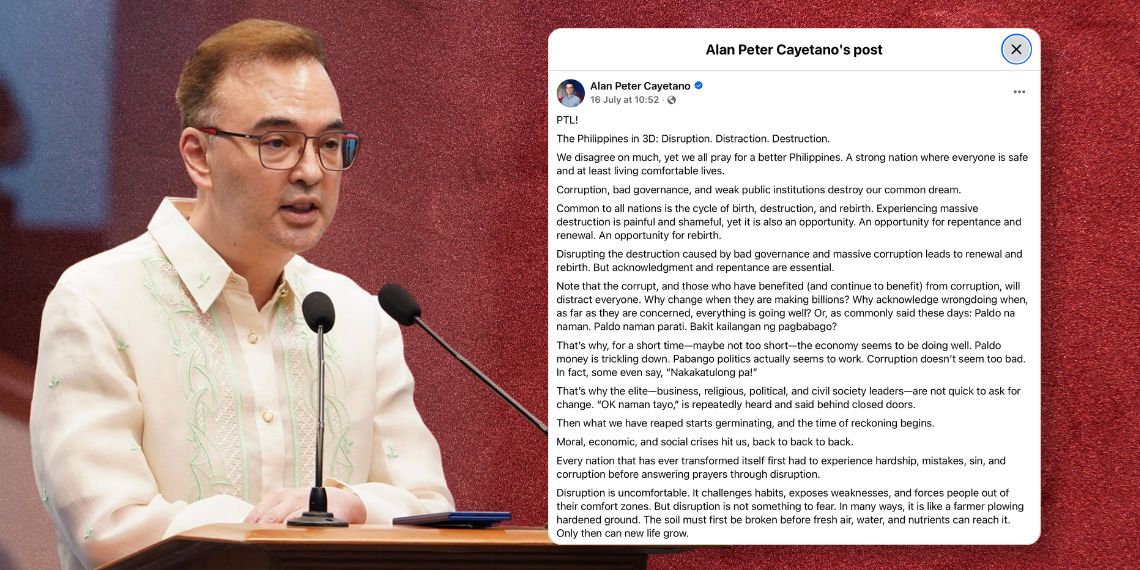 Statement of Senate Minority Leader Alan Peter S. Cayetano | July 16, 2026