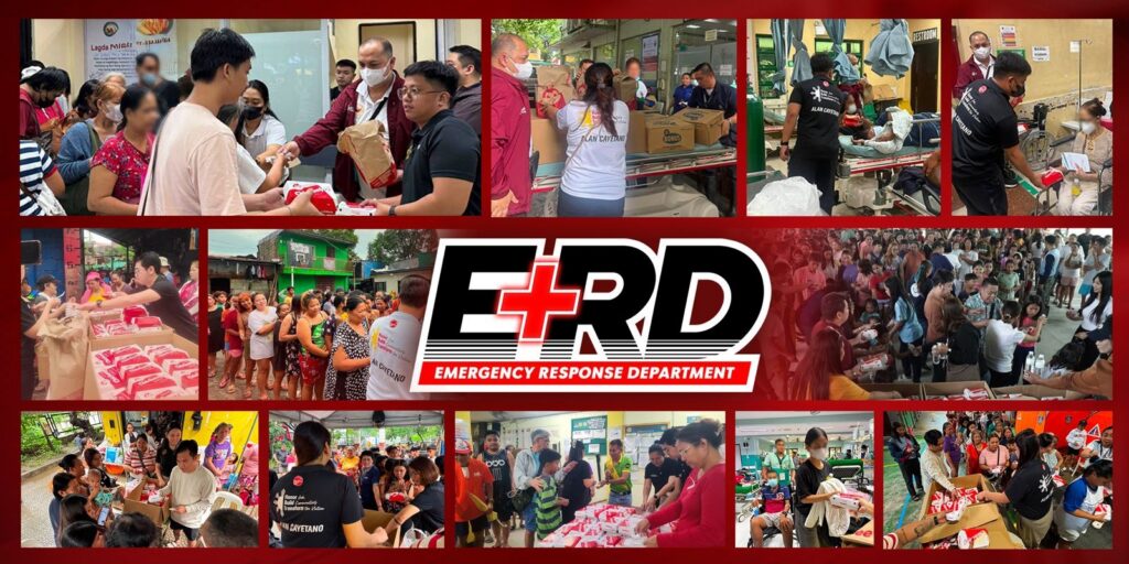 Over a thousand flood-hit NCR residents, hospital patients receive food aid from Cayetano
